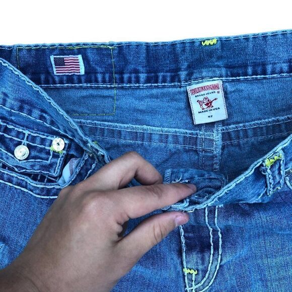 TRUE Religion Jeans Size 42 RICKY SUPER T Blue - Picture 7 of 7